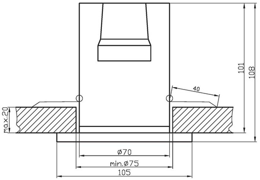 Candellux ceiling luminaire square silver 2276302