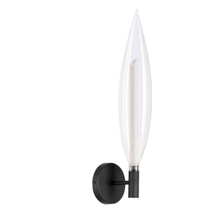Nordic glass wall light black transparent for living room 1x5W G9