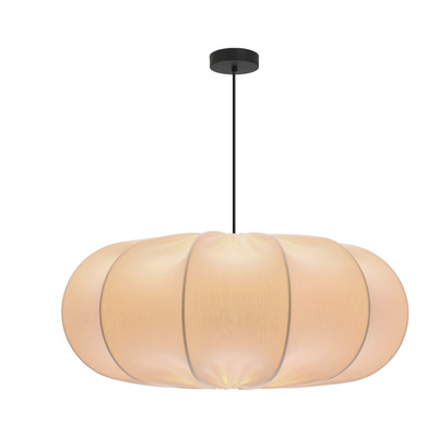 CAFEÉ pendant lamp 52cm black 1x40W E27 shade latte