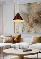 DUNCA SUSPENSION 25CM E27 ABAT-JOUR NOYER FONCÉ