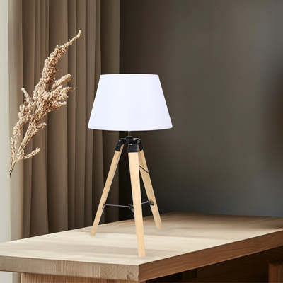Beige Tischleuchte 60W E27 Lugano 41-31136