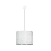 Lampa wisząca z abażurem Summer biała tkaninowa do salonu E27