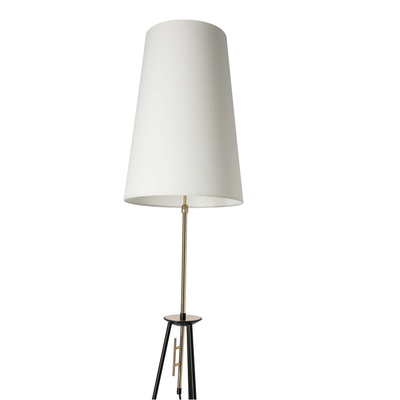 TAFLO Stehleuchte schwarz gold 1xE27 weißer Lampenschirm 51-07322