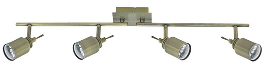 Plafoniera Candellux 94-29150 Cesar strip 4X50W GU10 patinata
