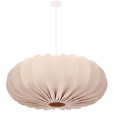 CAFÉE lampă suspendată 66cm albă 1x40W E27 abajur frappe