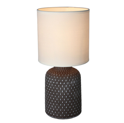Lampe de table de chevet en céramique marron Iner Candellux 41-79862