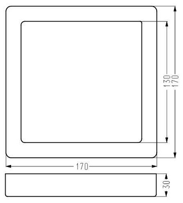 LED-Deckenleuchte 12W 4000K Aufbau weiß quadratisch SPN-07 Candellux 2263786
