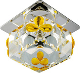 CEILING LUMINAIRE SK-49 CH/WH+YE KRYSZTAŁ 1xG4 YELLOW TEARROADS
