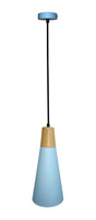 Suspensie metal albastru + lemn Faro Ledea 50101258