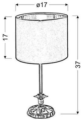 Lampe de table noir/cuivre 60W E14 Violino 41-38784
