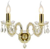 Doppelte goldene Wandleuchte mit Kristallen Maria Teresa Candellux 22-94592