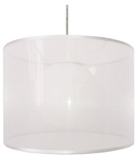 Lampa wisząca z abażurem Chicago biała pojedyncza nowoczesna do salonu