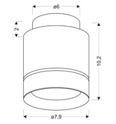 Lampa sufitowa tuba biała LED 12W natynkowa okrągła Candellux