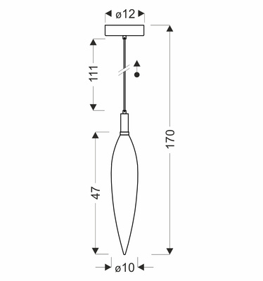 Suspension Nordic tube en verre cuivré pour salon simple
