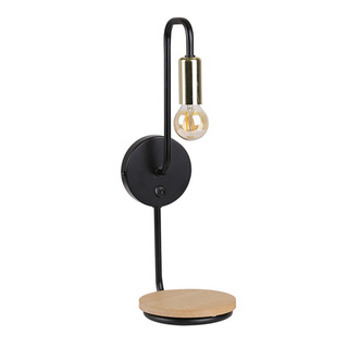 Black wall lamp 1xE14 40cm BIPI switch 21-76847