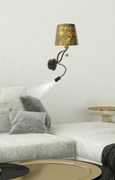 WALL LAMP WALL LAMP CANDELLUX APETI SARIA LED+8W LED BLACK GOLD