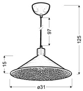 LAMPA SUFITOWA WISZĄCA CANDELLUX SCRIMI 31-56641  E27 CZARNY