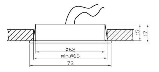 G4 MS-05 Candellux 2208140 luminaire d'escalier carré doré satiné