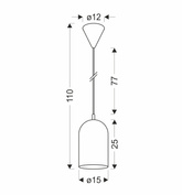 Lampa wisząca owalna różowa Oss Ledea 50101186