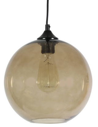 Brown glass ball ceiling lamp Edison Candellux 31-28259-Z