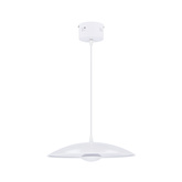 Pendant lamp LUND 34 cm minimalist white plate shade Scandinavian lamp over table LED