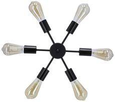 Suspensie Sparta neagra 6X60W E27 36-09395