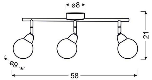 Lampa sufitowa Bolo listwa regulowana 3-punktowa LED do salonu