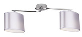 Plafoniera cromată 2x40W abajur din material Ban Candellux 32-70777