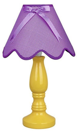 Lampe de chevet en céramique jaune-violet 60W E27 Lola Candellux 41-84378