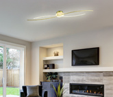 Gold LED ceiling lamp 100x18cm Zakynthos Apeti A0019-120