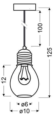 Hängende Deckenleuchte mit Chromdrahtschirm E27 Gliva Candellux 31-58652