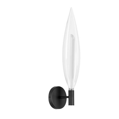 Nordic glass wall light black transparent for living room 1x5W G9