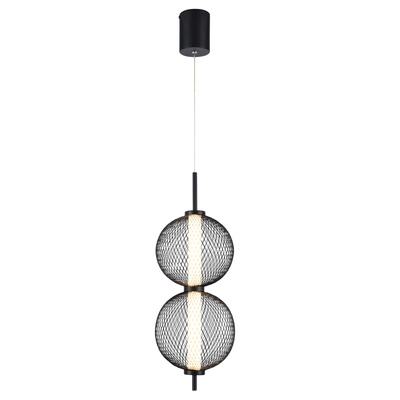 Pendant wire lamp PUMA with globe shades 14 x 38 cm designer LED 3000K living room lighting