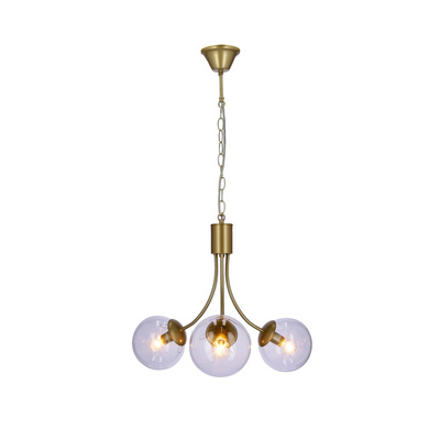 Gold pendant lamp 3xE14 chandelier Dani 33-79015
