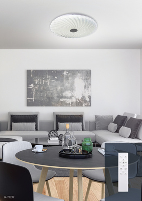 Plafoniera LED alba 48,5 cm luminozitate culoare variabila + telecomanda 14-75239