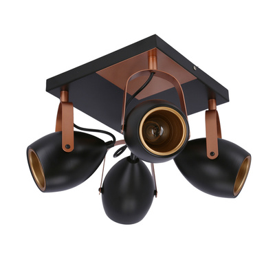 Black and copper adjustable ceiling lamp E14 4x40W Anica 98-83128