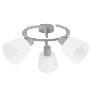 Lampa sufitowa GINKO szara 3x40W E14 uniwersalny styl do salonu kuchni sypialni przedpokoju
