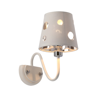 White wall lamp with holes Batley Ledea 50401112