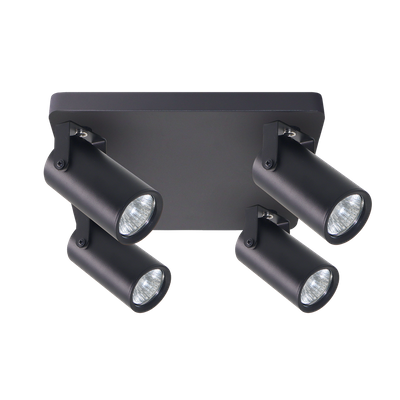 Gary lampa sufitowa plafon czarny 4x15W GU10 klosz czarny 98-28143