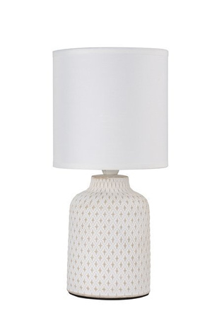Tischlampe aus weißer Keramik für den Nachttisch Iner Candellux 41-79848