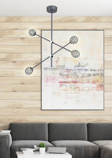CEILING LAMP HANGING CANDELLUX APETI PAKSOS G9 LED GRAY