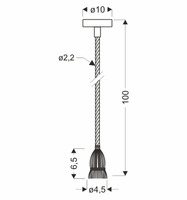 Aufhängung für die Lampe E27 100 cm braunes Kabel 31-04888