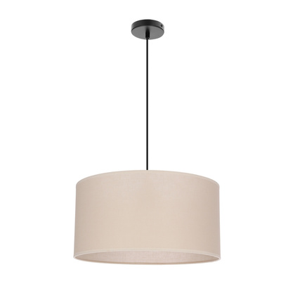 Lampa wisząca z abażurem Shanti beżowa do sypialni nowoczesna