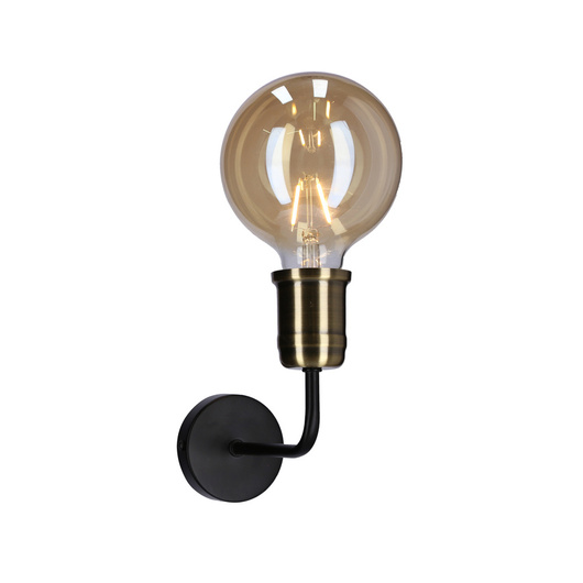 Wandleuchte schwarz + patinierter Metallrahmen Goldie 21-56160-Z
