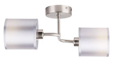 Applique double abat-jour tissé nickel satiné 2x40W Sax Candellux 22-70678