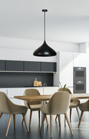 Lampe suspendue noire 42cm Viborg Ledea 50101267