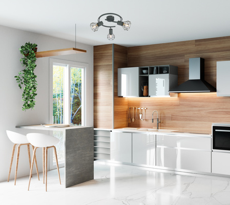 Spiraldeckenleuchte 3X40W E14 mattgrau VERVE 98-60990