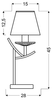 Noptiera abajur patinata galben E14 Valencia Candellux 41-84593