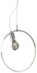 Pendant lamp SKIROS silver ring minimalist LED lighting 4000K with E27