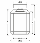 JONERA lampa sufitowa czarny 1x40W E27 klosz złoty